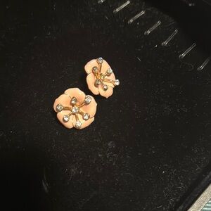 Elegant Pink Floral Earrings